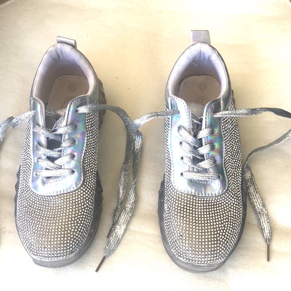 little girl sparkly tennis shoes